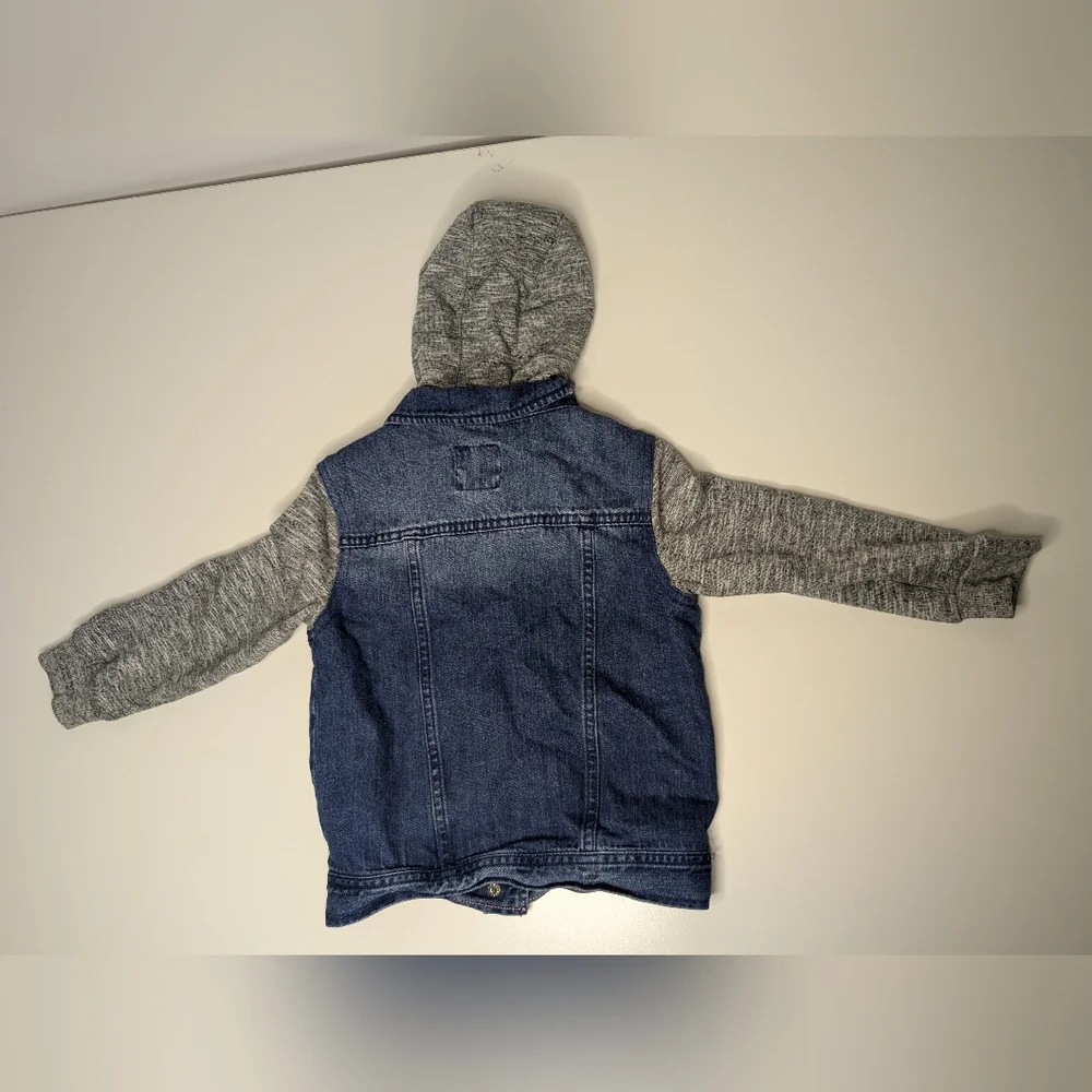 Art Class 3T Distressed Blue Jean Jacket and Hooded Sweatshirt - Picture 2 of 6